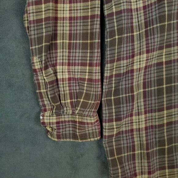 Moose Creek Flannel Lot Of 2 Button Down Shirt Men's Large Brown Plaid Workwear - Picture 13 of 14